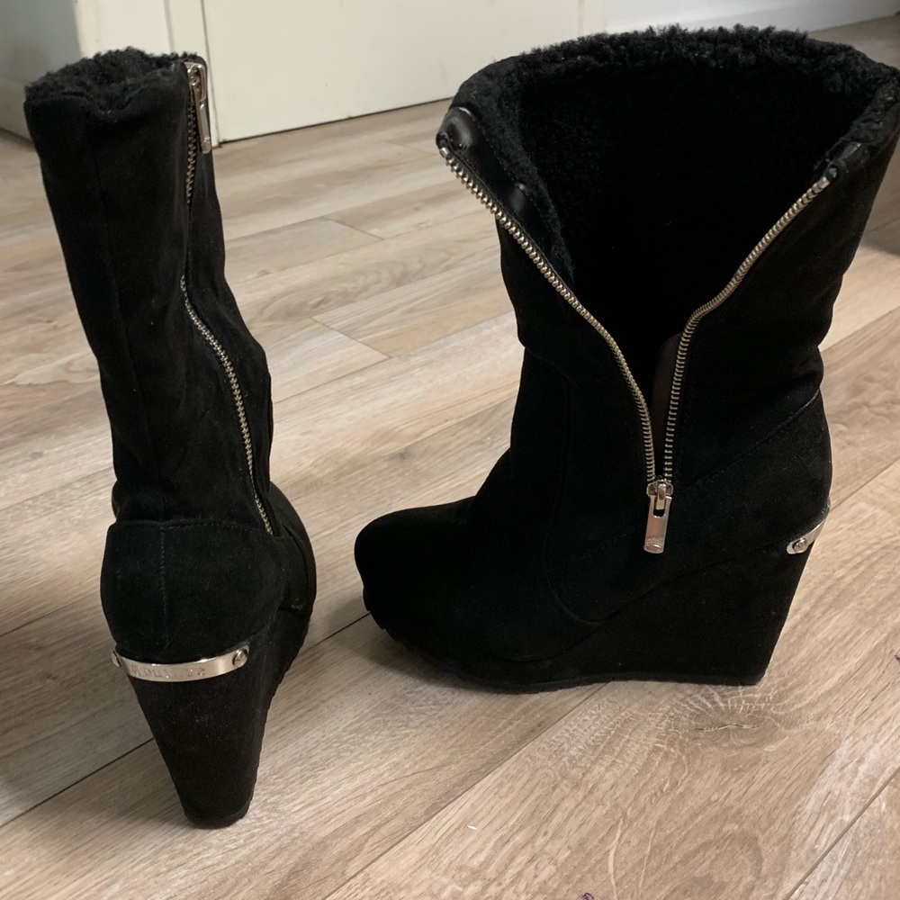 Juicy Couture Black Wedge Boots